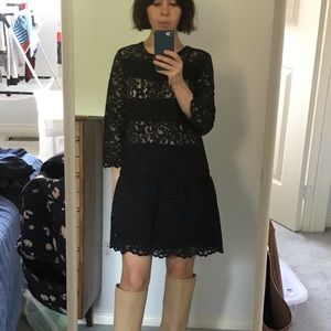 Black drop waste dress, as good as new. Very elegant.